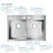 Elkay Elkay Crosstown 33"x22"x9", Equal 2Bowl 2 Mt Sink Kit w/Aqua Divide SS ECTSRA33229TBG2 - alternate 3